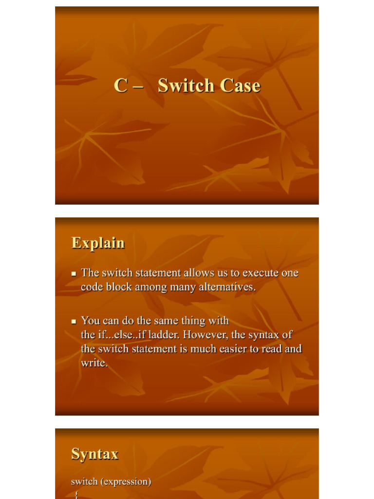 C Switchcase | PDF