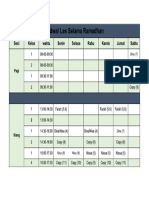 Jadwal Les Selama Ramadhan