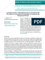 Literature Review of The Effectiveness of Treatment and Prevention of Generalized Periodontitis in Women in The Menopausal Period