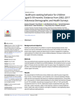 Healthcare-Seeking Behavior For Children Aged 0-59