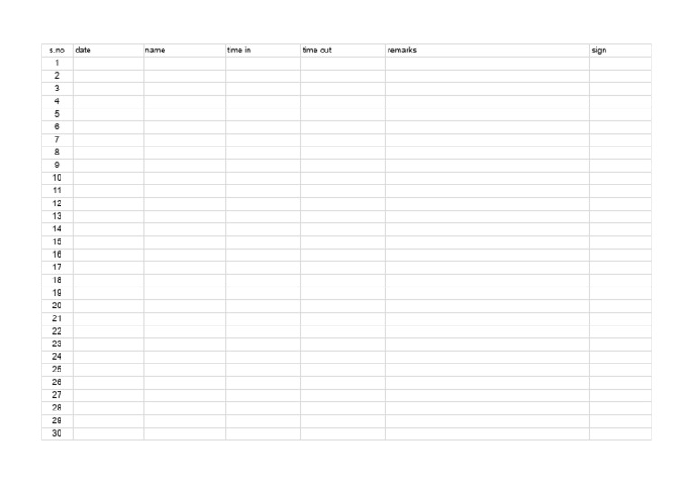 Attendance Sheet | PDF
