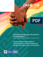 Caracterización Demográfica y Socioeconómica de Los Hogares de Parejas Del Mismo Sexo en Colombia