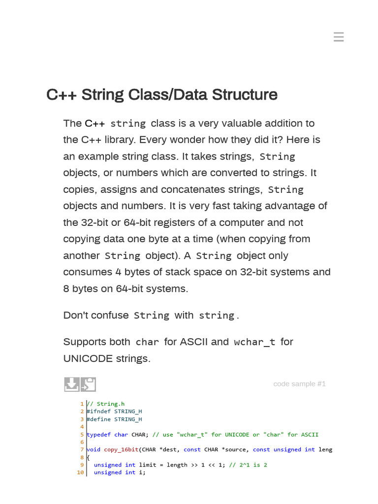 C++ String Class - Data Structure - PROWARE Technologies | PDF