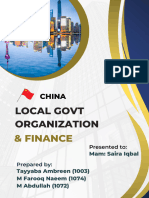 China Local Govt Organization and Financ