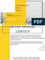 Financial Performance Analysis of Metro Spinning LTD