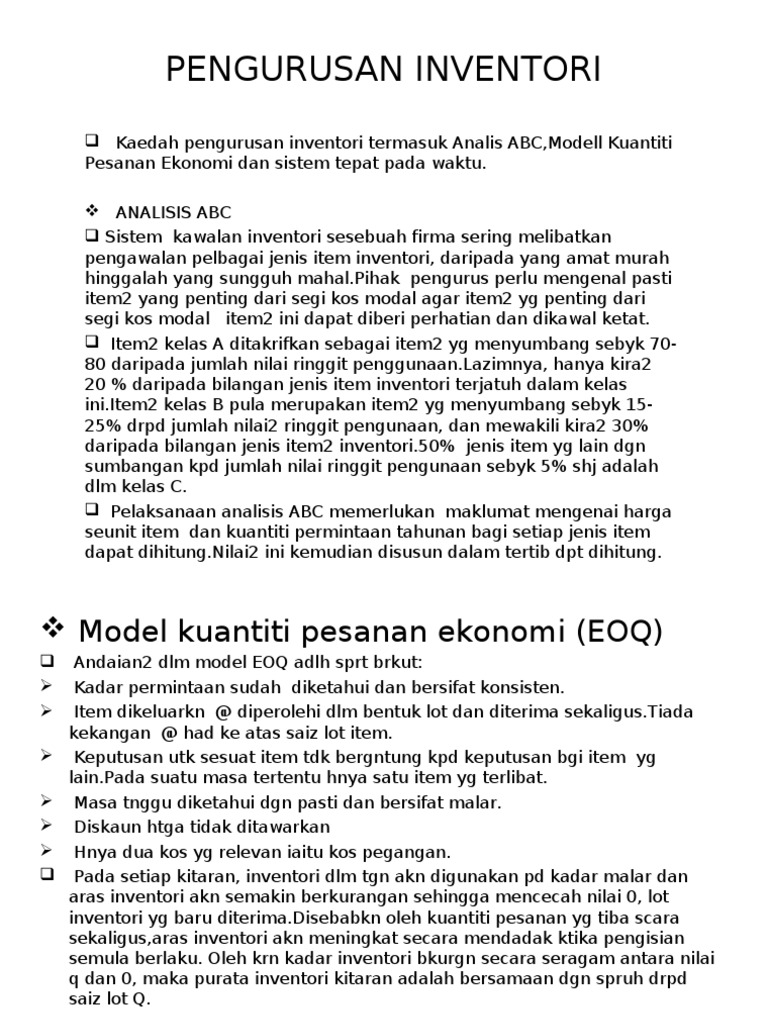 Strategi Penentuan Harga dan Pengurusan Inventori Kereta Terpakai