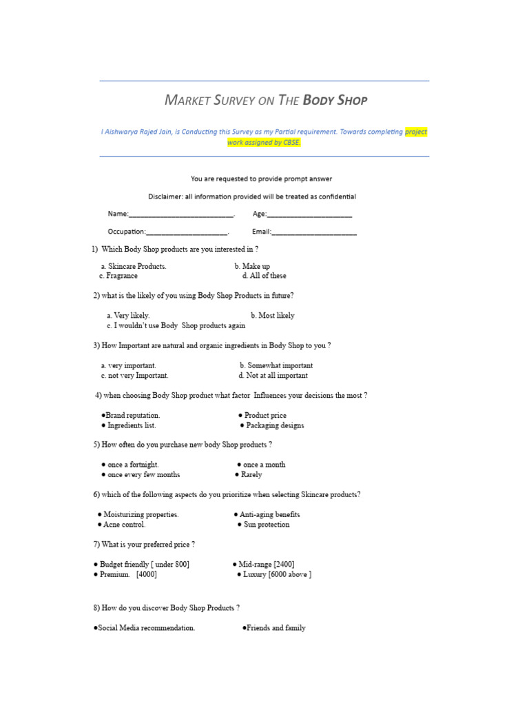 The Body Shop | PDF