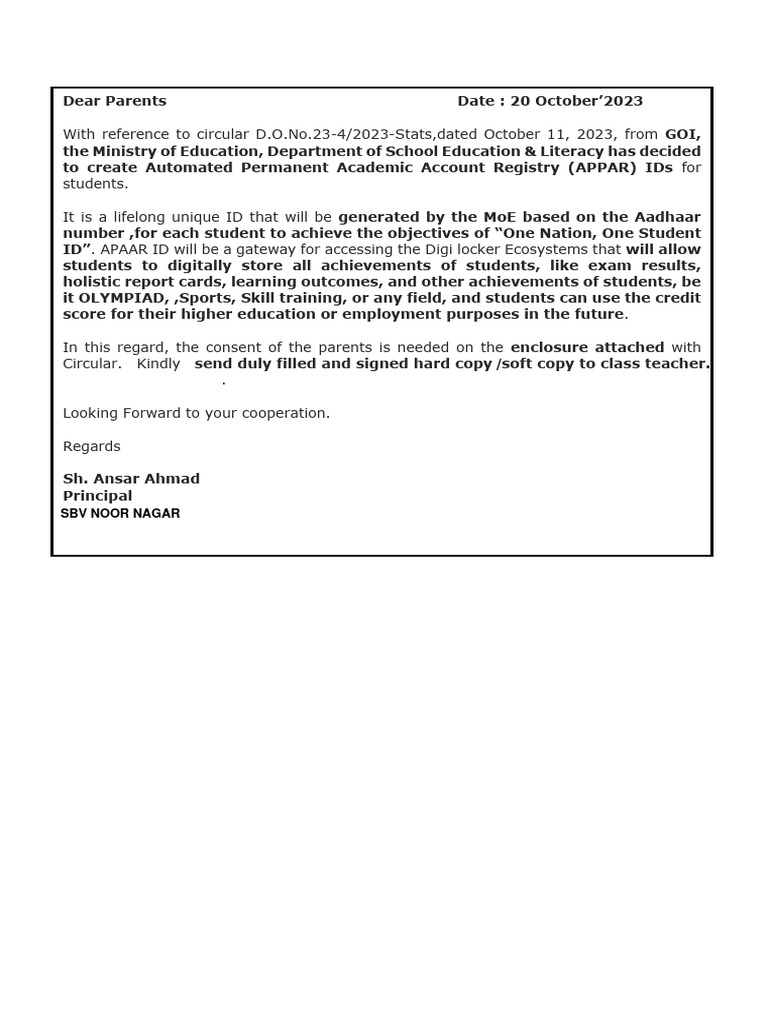 apaar-id-circular-with-consent-sbv-noor-nagar-pdf