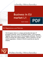 Business in EU Market Lectures