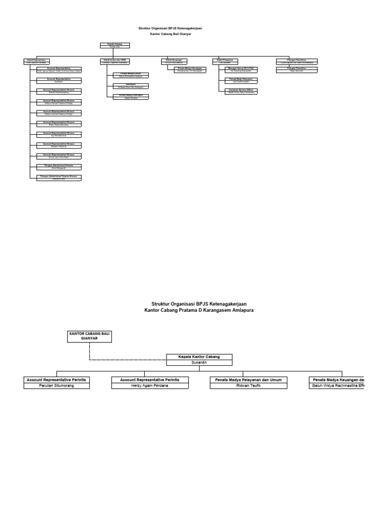 Struktur Organisasi BPJS Ketenagakerjaan | PDF