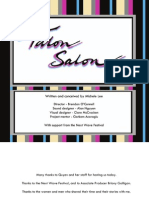 Talon Salon Showing Booklet