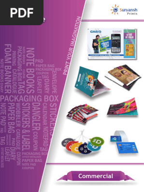 Product Catalogue, Commercial