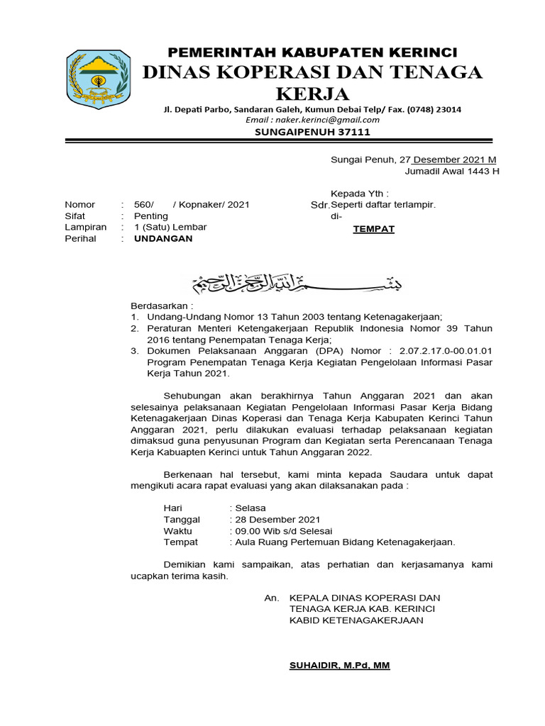 Undangan, Daftar Hadir Dan Notulen Rapat | PDF