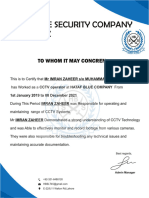 Hataf Blue Security Company (PVT) Ltd. PK: To Whom It May Concren