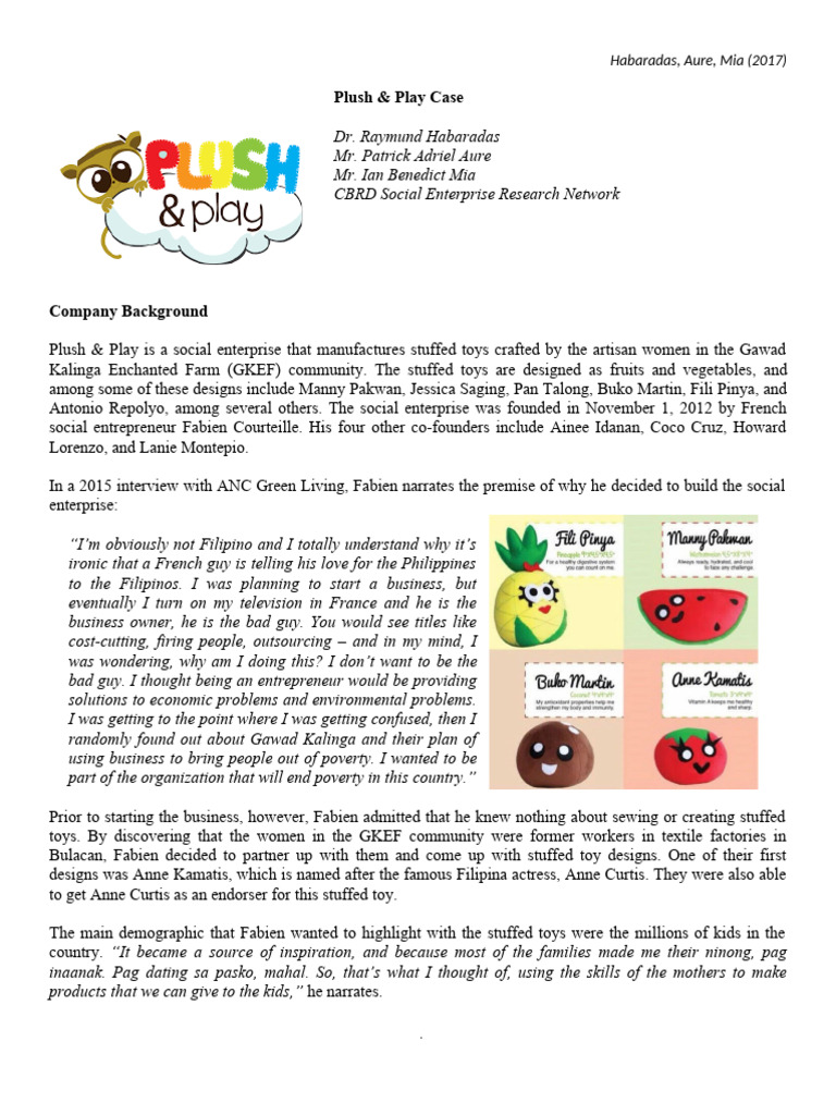 Plush and Play Case PDF