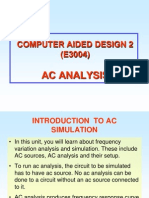 CAD AC Analysis and Frequency Response Curve Simulation