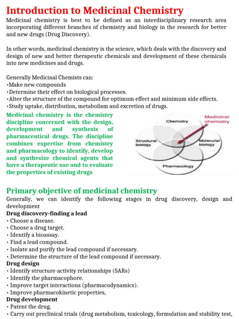 Introduction To Medicinal Chemistry & Drug Metabolism | PDF | Self ...