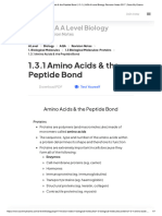 Amino Acids & The Peptide Bond (1.3.1) - AQA A Level Biology Revision Notes 2017