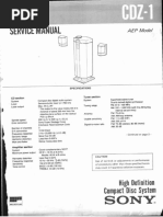 Sony cdz-1 CD System SM | PDF