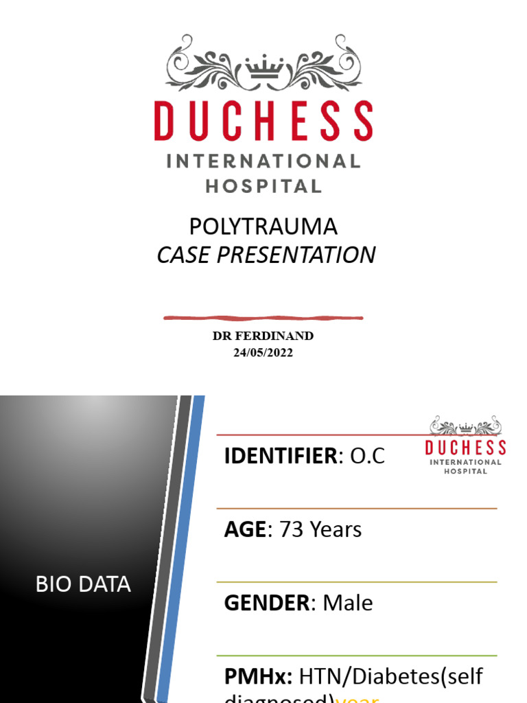 A Case Presentation On Polytrauma New2 PDF Injury Shock (Circulatory)