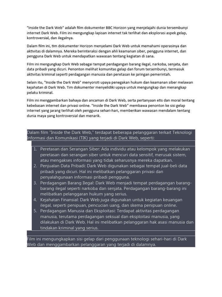 Inside The Dark Web | PDF