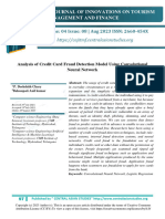 Analysis of Credit Card Fraud Detection Model Using Convolutional Neural Network