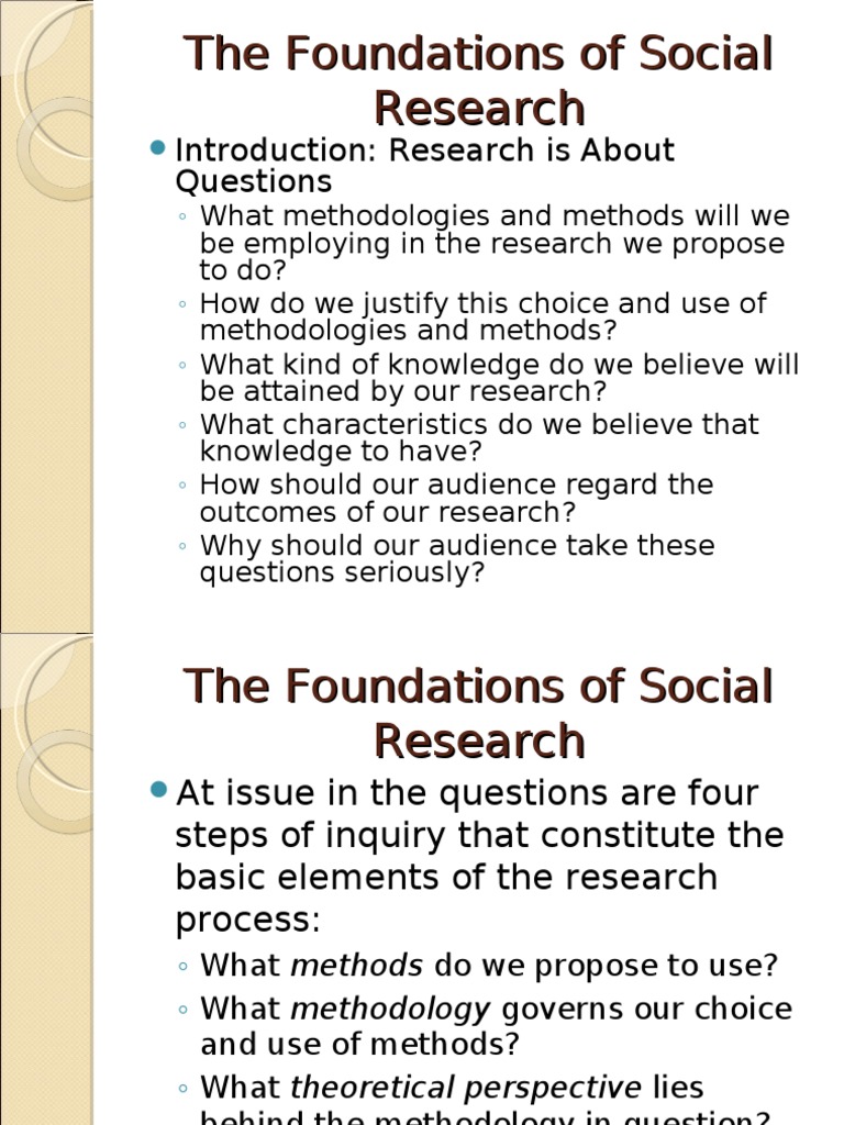 Foundations of Social Research Explained | PDF | Methodology | Epistemology