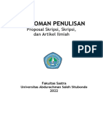 Pedoman Penulisan Proposal Skripsi, Skripsi, Dan Artikel Ilmiah