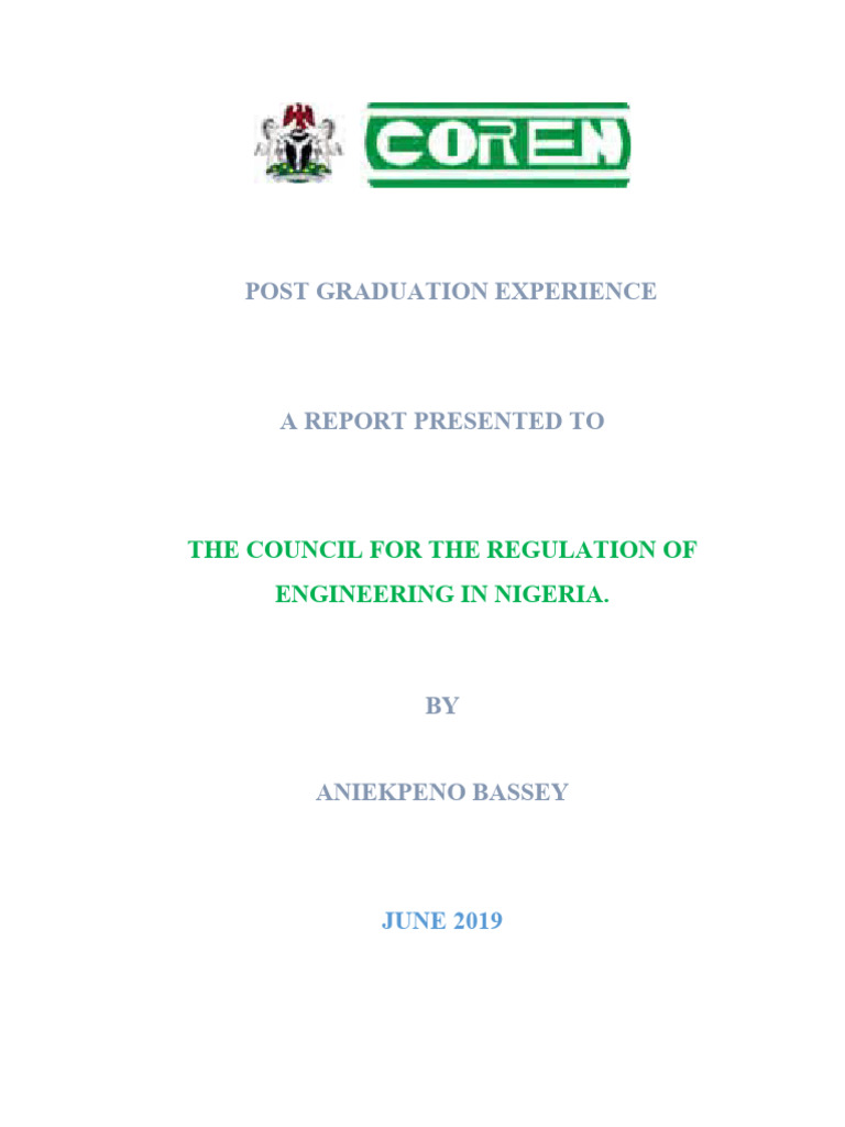 COREN TECHNICAL REPORT SAMPLE PDF intelligence overview