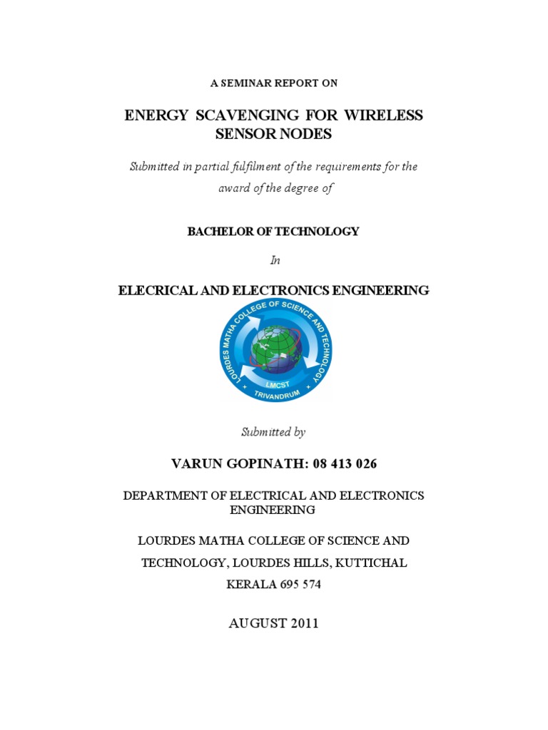 Seminar Report 1 | PDF | Technology & Engineering