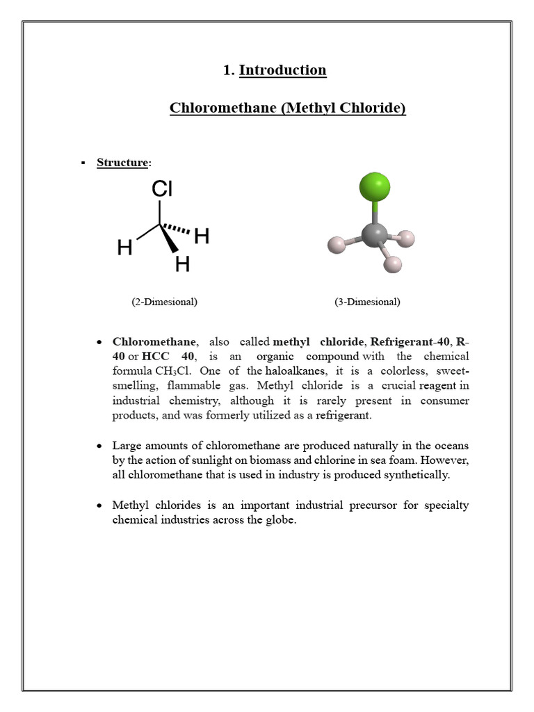 Chloromethane Project 091727 PDF