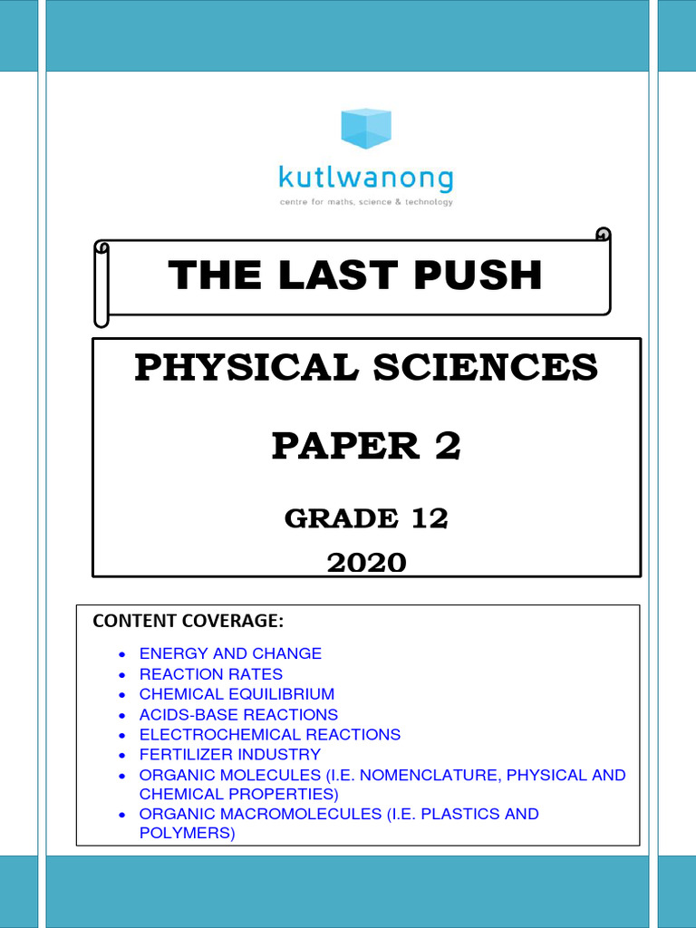 Physical sciences paper 2 2020 last push pdf