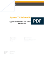 AppearTV 3.8 Coder Release Notes