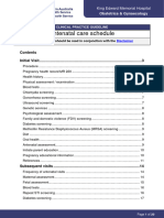 Antenatal Care ScheduleKEM Hosp AUSTRAlia