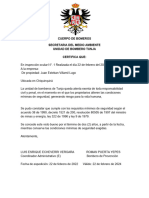 Certificado de Bomberos