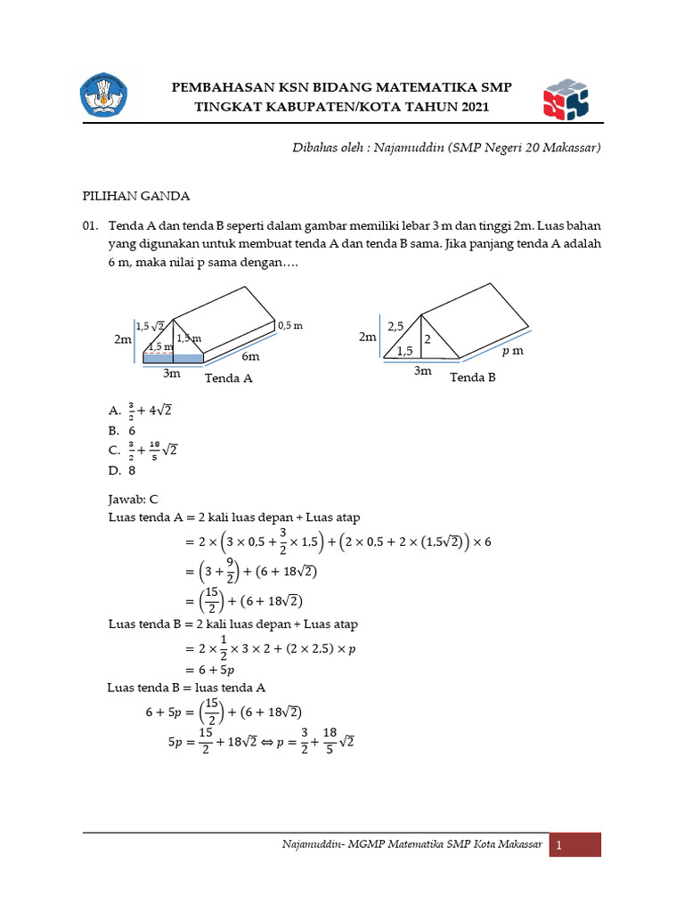 Pembahasan Soal Osk Matematika Sma 2024 Pdf
