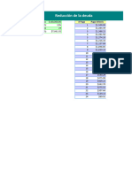 Calcular La Reduccion de La Deduda en Excel