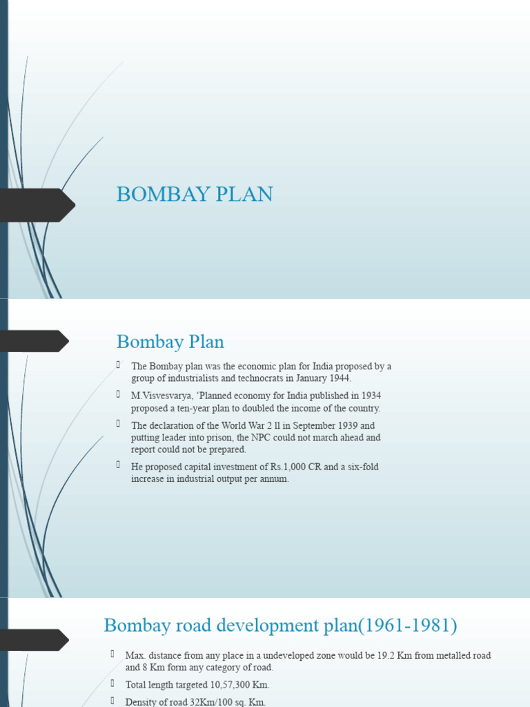 Bombay Plan PDF