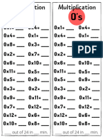 Large Print Multiplication Timed Tests