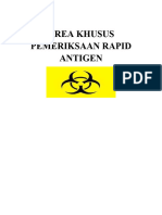 Area Khusus Pemeriksaan Rapid Antigen