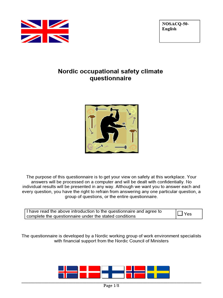 NOSACQ-50 Safety Climate Questionnaire | PDF