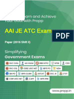Aai Je Atc Exam: Paper (2016 Shift II)