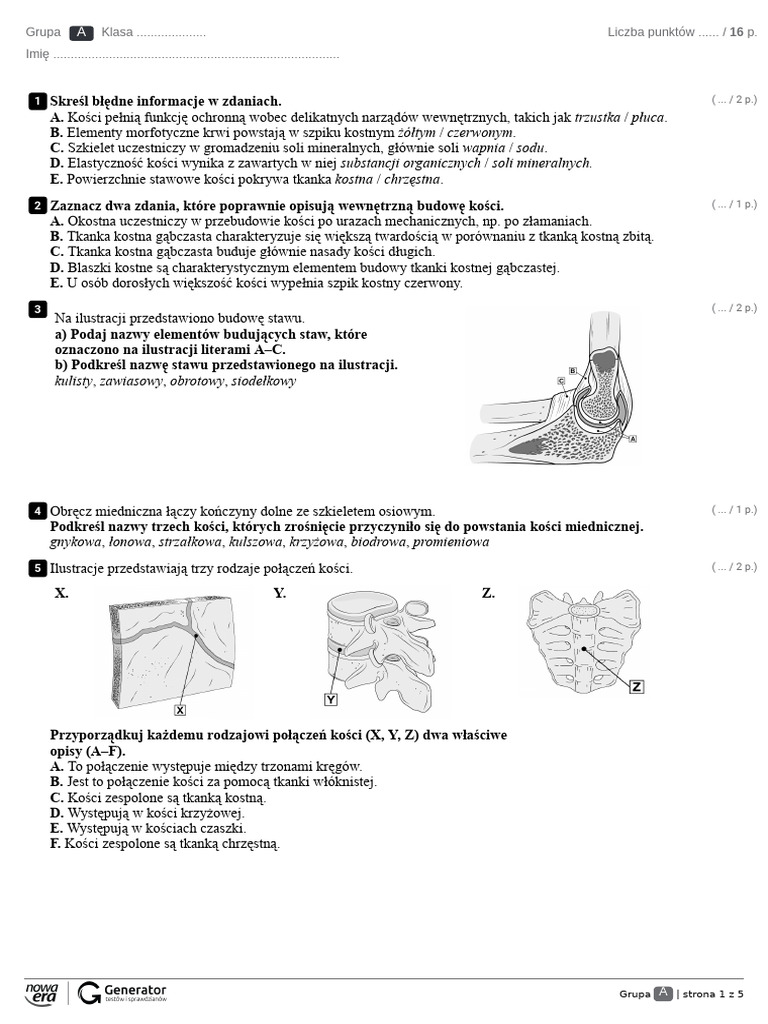 Test R3. Układ ruchu w1 Test - | PDF