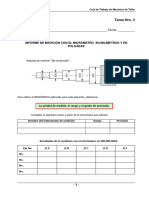 INFORME de Tarea 3 Medición Con El MICRÓMETRO en MM y en Pulgadas 2022