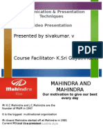 Presented by Sivakumar. V: Communication & Presentation Techniques Video Presentation