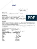 ASME SFA 5.18 ER 70S - 6 Alambre Soldadura Acero