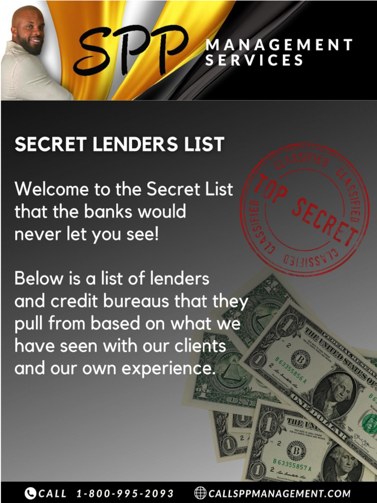 Lenders List (1) Credit | PDF