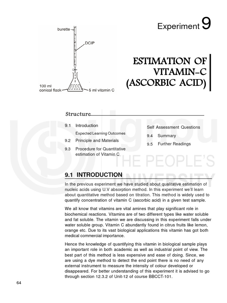 Experiment 9 PDF Titration Chemistry
