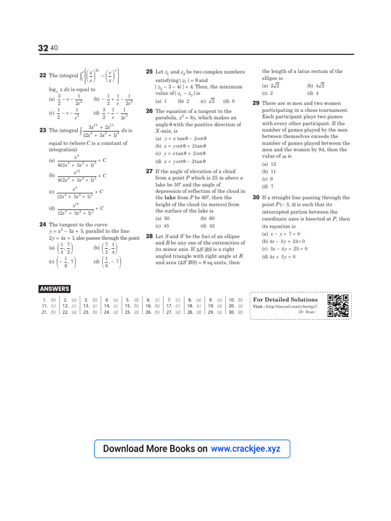 Arihant 40 Days Crash Course For JEE Main Mathematics Crackjee Xyz 473
