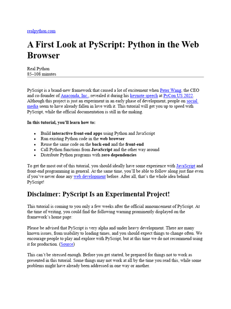 Plotly In Pyscript